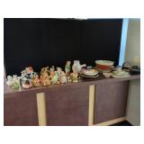 CERAMIC FIGURINES AND DISHWARE LOT