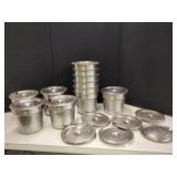 STAINLESS STEEL ROUND INSERT PANS WITH LIDS