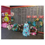 ASSORTED HOLIDAY WREATHS, DECOR AND VASES