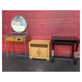 THREE PIECE ASSORTED FURNITURE LOT