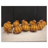 10 ORANGE GLASS HANGING LAMP SHADES