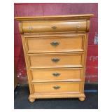 LEXINGTON WOOD FIVE-DRAWER CHEST