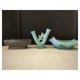 WELLER POTTERY AND MCCOY PLANTERS ASSORTMENT