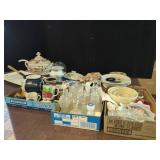 ASSORTED TABLEWARE AND GLASS DECANTERS