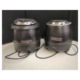 PAIR WINCO SOUP WARMERS