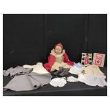 DOLL LOT WITH CLOTHING AND ACCESSORIES