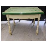PORCELAIN TOP WOODEN TABLE WITH DRAWER
