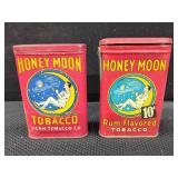 TWO HONEY MOON TOBACCO TINS