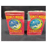 TWO HONEY MOON TOBACCO TINS
