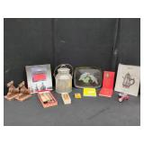 ECLECTIC BOOKS, BAR TOOLS, AND DECOR LOT