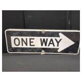 ONE WAY METAL STREET SIGNS 36X12 INCHES