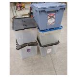 FIVE COMPOSITE STORAGE CONTAINERS