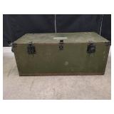 US MILITARY WOODEN STORAGE CHEST