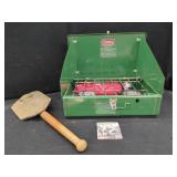 COLEMAN CAMP STOVE AND FOLDING SHOVEL