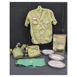 BOY SCOUTS BSA SHIRT & CAMPING GEAR SET