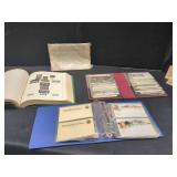 STAMP ALBUM, POSTCARD COLLECTION, EPHEMERA