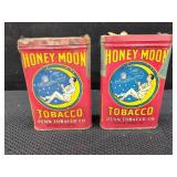 PAIR HONEY MOON TOBACCO TINS BY PENN TOBACCO CO.