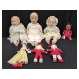 PLASTER AND CLOTH DOLLS LOT