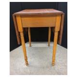 CHERRY DROP-LEAF TABLE WITH DRAWER