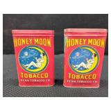 TWO HONEY MOON TOBACCO TINS