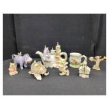 LENOX DISNEY PORCELAIN FIGURINES AND TEAPOT