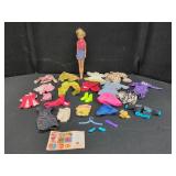 BARBIE DOLL WITH CLOTHING AND ACCESSORIES LOT