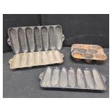 WAGNER WARE CAST IRON CORN AND MUFFIN MOLDS