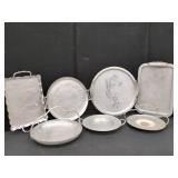EMBOSSED ALUMINUM SERVING TRAY LOT