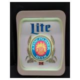 MILLER LITE PILSNER LIGHTED SIGN