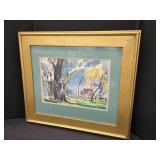 RALPH AVERY WATERCOLOR LANDSCAPE FRAMED