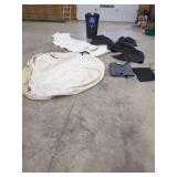 OUTDOOR COVERS AND 32 GALLON TRASH BIN