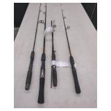 4 SHAKESPEARE UGLY STIK FISHING RODS