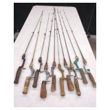 10 ASSORTED CASTING FISHING RODS