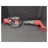 MILWAUKEE SAWZALL AND 1/4 SHEET SANDER