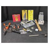 DRILL PRESS ACCESSORY AND WITH CLAMPS