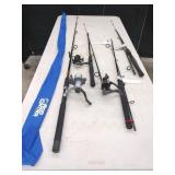 SHAKESPEARE UGLY STIK FISHING RODS AND REELS LOT