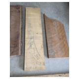 5 ASSORTED WOOD SLABS AND BOARDS