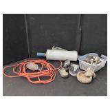 UTILITY LOT: CASTERS, HAND LIGHT, WRAP