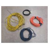THREE EXTENSION CORDS. ONE HYDRAULIC LINE