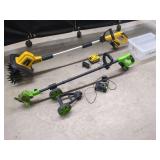 CORDLESS ALLOYMAN TILLER & 21V STRING TRIMMER LOT