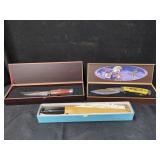 THREE COLLECTIBLE KNIVES IN BOXES