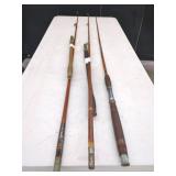 3 BAMBOO FISHING RODS