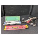 MITUTOYO CALIPER, STARRETT LEVEL, MILLERS PLANE