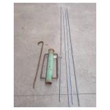 STEEL POST DRIVER, GROUNDING RODS, CROW BAR