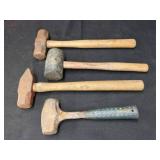 4 MALLETS INCLUDING ESTWING