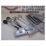 COMMERCIAL KITCHEN STAINLESS TOOLS & LIDS LOT