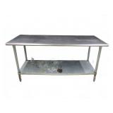 STAINLESS STEEL PREP TABLE 30X72X35 INCHES