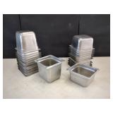 24 ASSORTED STAINLESS STEEL INSERTS