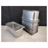 12 STAINLESS STEEL 6"X13" INSERTS