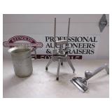 DICER, SCRAPER & 11" ALUMINUM PITCHER LOT